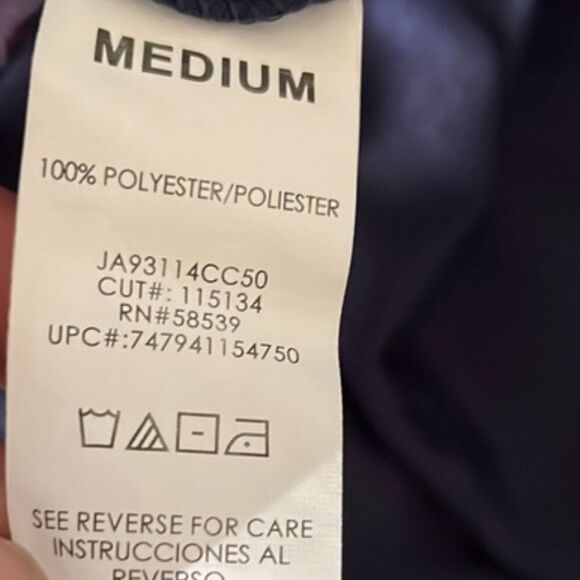 Speechless Navy & Purple Floral Tunic Bell Sleeve Criss-Cross Front Medium NWOT - Picture 10 of 11